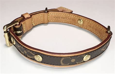 LOUIS VUITTON Monogram Baxter Dog Collar PM